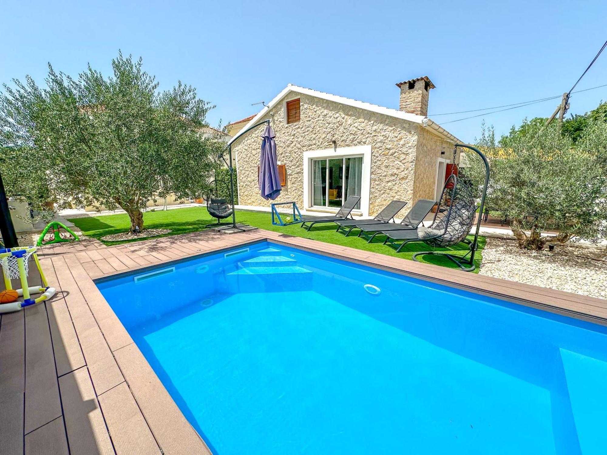 Mustra House Zadar - Private Pool & Sauna Exterior foto
